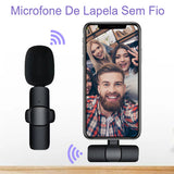 Microfone Wireless Portátil para Iphone e Android